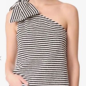 CLUB MONACO ONE SHOULDER TANK. Cute bow tie! Size Medium